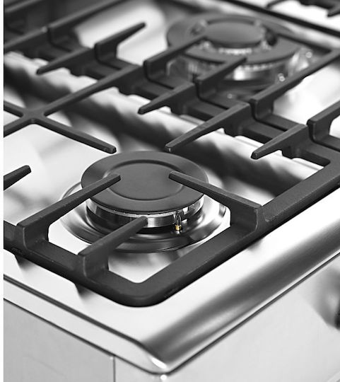 Ravanson Chef Κουζίνα 110lt με Εστίες Υγραερίου Π90εκ. Inox