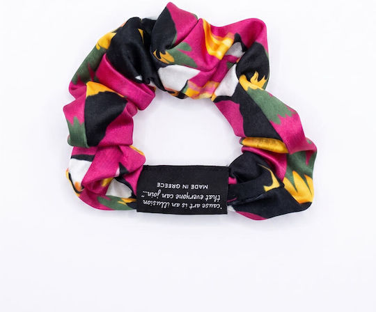 Illusion Rt Scrunchy Tucan Magenta Haargummi Mehrfarbig