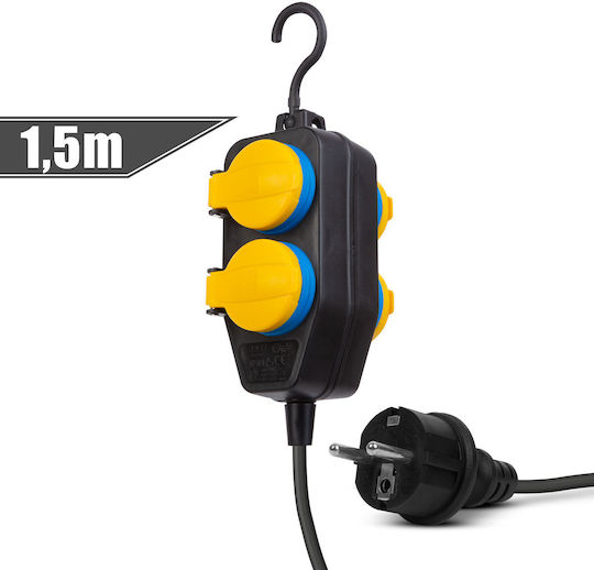 Power Strip 4 Sockets with Cable 1.5m