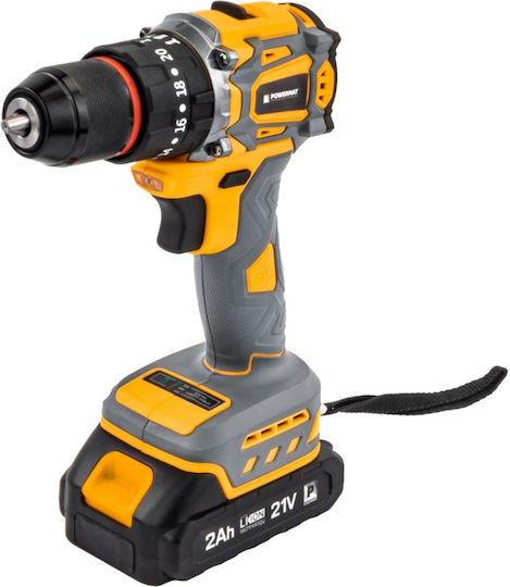 Powermat PM-WA-21V-2M Ударна Отвертка На Батерия Безчетков 21V 2x2Ah