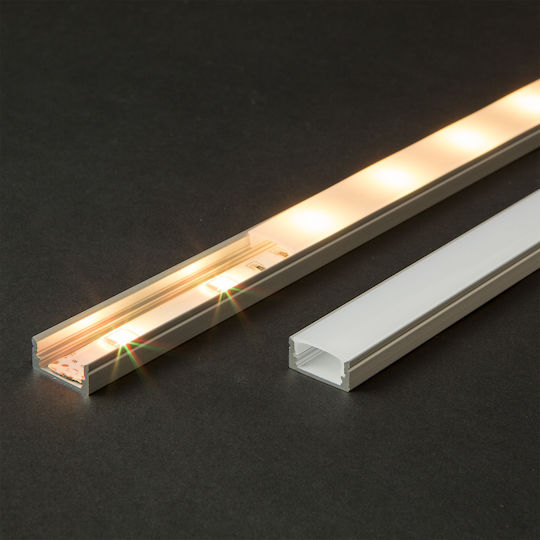 Profil De Aluminiu Led 1m Canal U 17x8mm Bandă Led Max 11mm Răcire Protecție