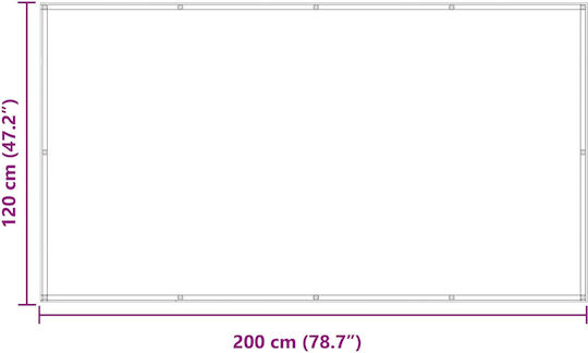 vidaXL Rectangular Shade Divider Yellow 1.2x2x2m