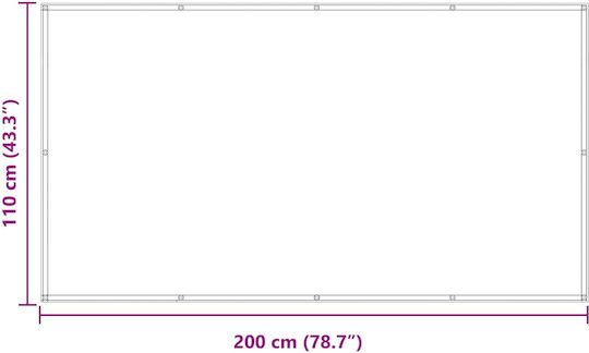 vidaXL Ορθογώνιο Διαχωριστικό Σκίασης Μπλε 1.1x2x2m