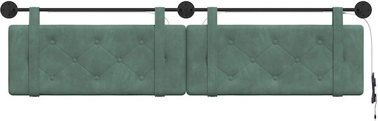vidaXL Fabric Bed Headboard Cushion Light Blue 210x55cm