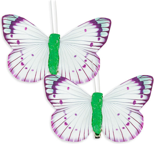 Set 2 Fluturi Decorațiuni Pentru Grădină Clip 10 Cm Decor Colorat Aranjamente De Plante