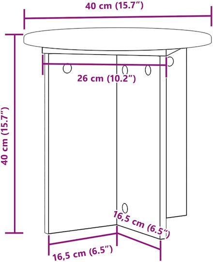 Vidaxl Βάση Φυτών 2 Pcs Καπνισμένο Ξύλο Δρυός 40 X 40 X 40 Cm