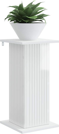Vidaxl Plant Stand 2 Pieces Glossy White 30.5 x 30 x 60.5 cm