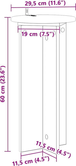Vidaxl Βάση Φυτών 2 Pcs Μαύρο 29,5 X 29,5 X 60 Εκ Επεξεργασμένο Ξύλο
