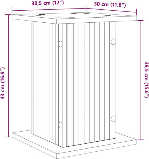 vidaXL Дървени Поставки за Саксии Бели 30.5x30x43 см 2 Броя