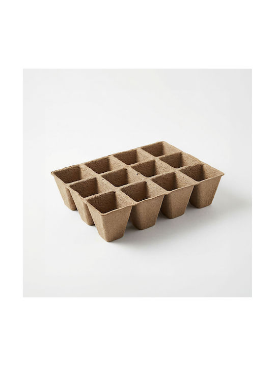 Tavă Pentru Răsaduri Ghivece Biodegradabile 15.2 X 11.5 X 4.3 Cm Set 4 Bucăți Semănat