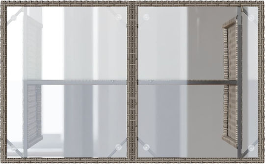 Set Sala De Mese Pentru Exterior 2 Piese Gri Cu Perne