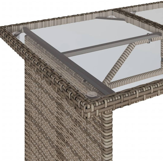 Set Sala De Mese Pentru Exterior 2 Piese Gri Cu Perne