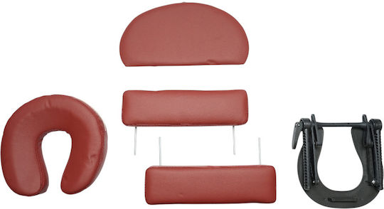 Thor Pat de Fizioterapie Portabil/Pliabil Burgundy din Lemn 60x213 cm