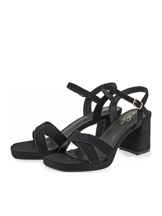 Suede Sandals Black