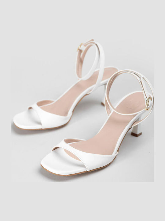 Sandale Elegante Damă Albe