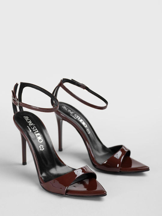 Patent Leather Brown Sandals