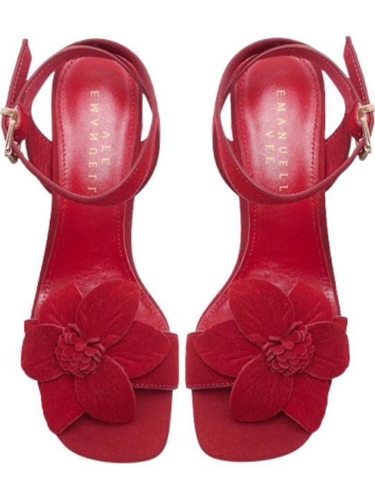 Damen Sandalen Rote 461M-203-12-P011