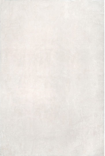 Deluxe Living Room Rug Rectangular Furry Ecru 80x130cm