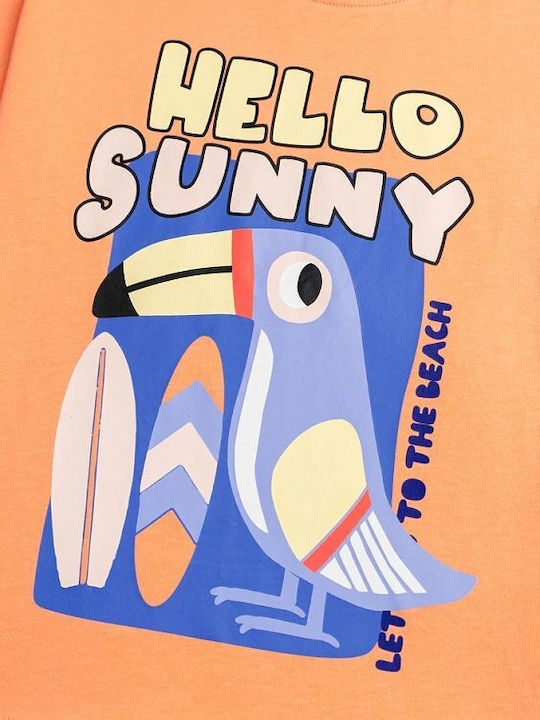 Kids Top Short-sleeved Orange Zosolti2
