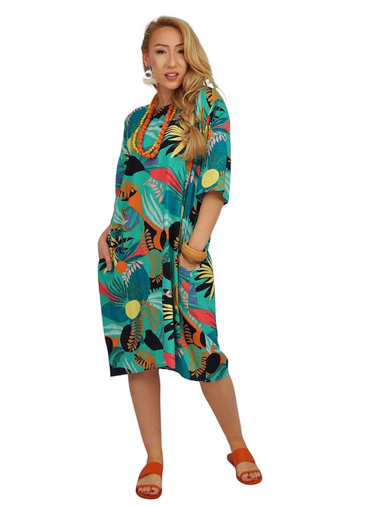 Summer Midi Dress Green