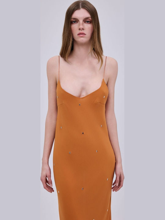 Maxi Dress for Wedding - Christening Orange