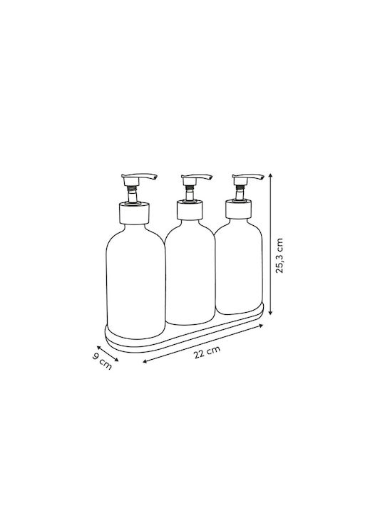 5Five Дозатор за Кухня Стъклен Черен 500ml