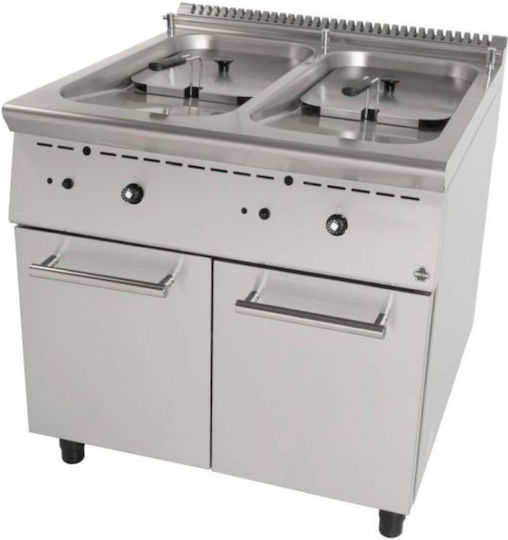 Sergas Fryer Natural Gas Double 20kW Capacity 2x15lt 85x90x85cm GF8S9