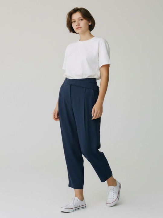 Women's Fabric Trousers Blue
