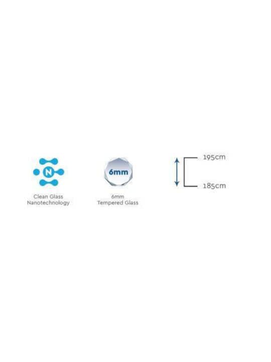 Tema Καμπίνα Ντουζιέρας με Συρόμενη Πόρτα 90x90cm Clear Glass Chrome