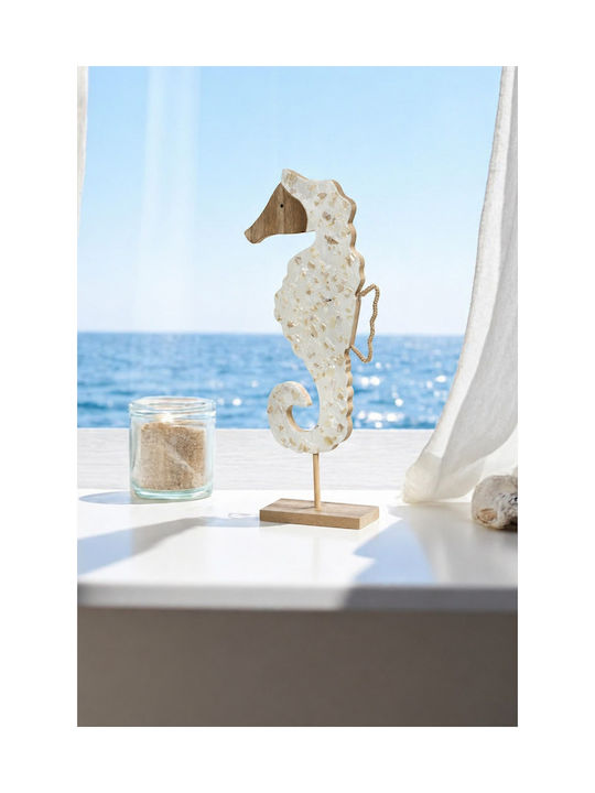 Ippocamp Lemnos Bază Emailată 13x5x34cm Alb
