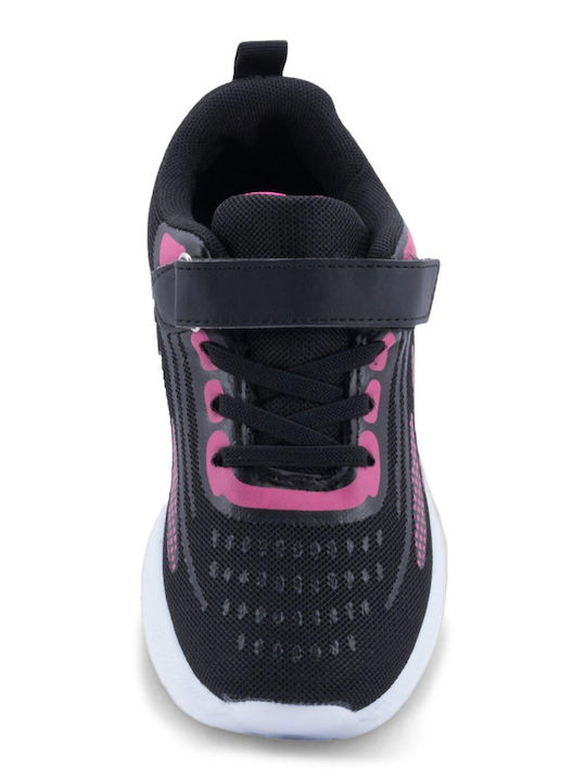 Kids Sneakers with Hoop & Loop Closure Black