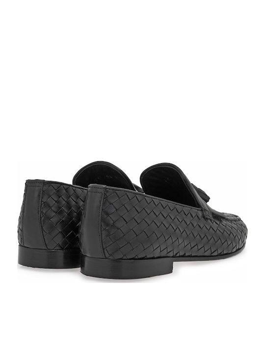 Leder Herren Mokassins in Schwarz Farbe