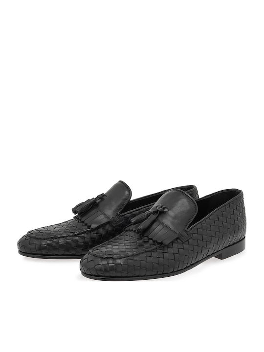 Leder Herren Mokassins in Schwarz Farbe