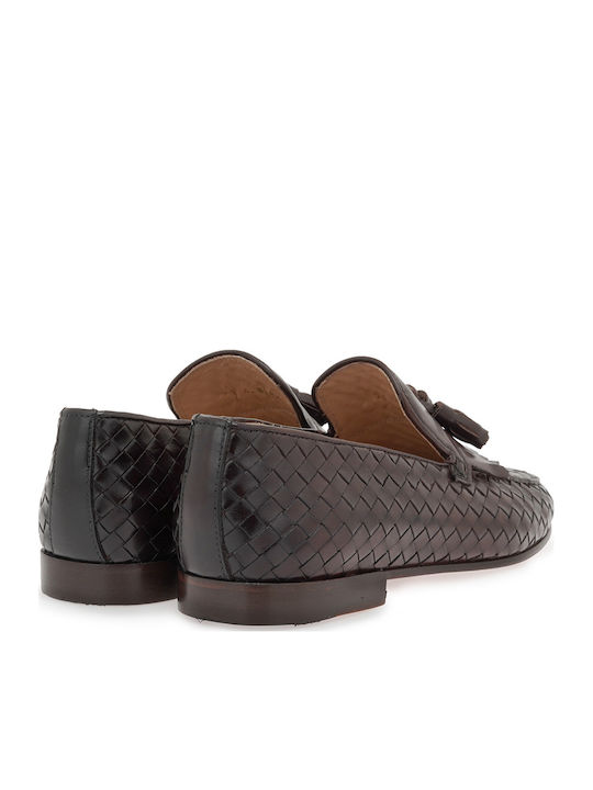 Δερμάτινα Ανδρικά Loafers σε Καφέ Χρώμα