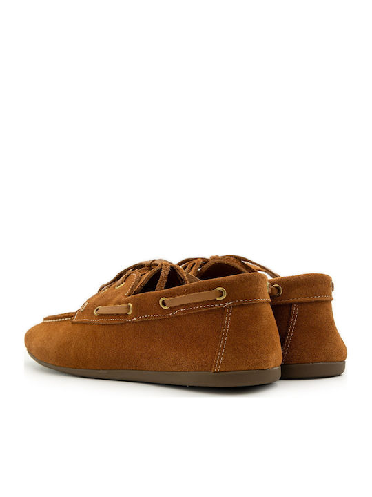 Δερμάτινα Γυναικεία Boat Shoes σε Ταμπά Χρώμα