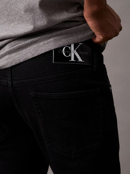 Men's Jeans Pants with Slim Tapered Fit Black