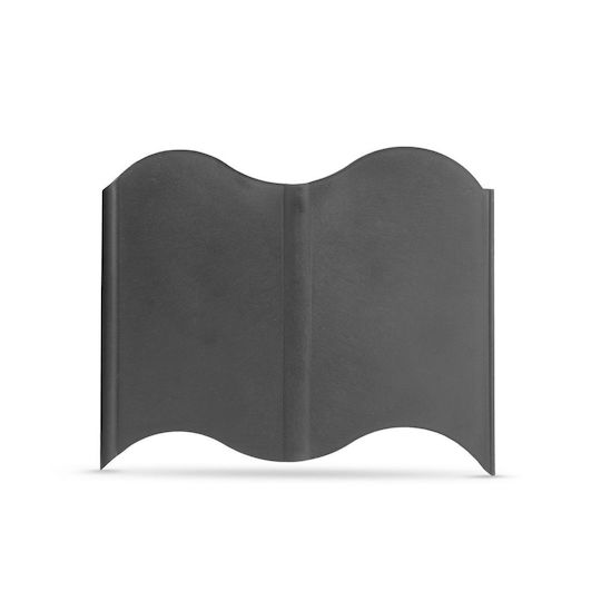 Gard Decorativ Pentru Grădină Flori 15x14 Cm Separator De Peluză Negru Plastic Set 20 Bucăți