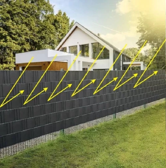 Bandă Pentru Gard Măsurând 19 Cm X 35 M 20 Cleme Densitate 450/m2 Ideală Pentru Acoperirea Gardurilor Balcoanelor Teraselor Balustradelor Zonelor De Colectare A Deșeurilor Rezistentă La UV Gri Închis