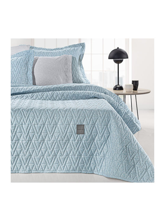 Guy Laroche Kylian Tagesdecken King Size aus Polyester Denim 250x240cm 2Stücke