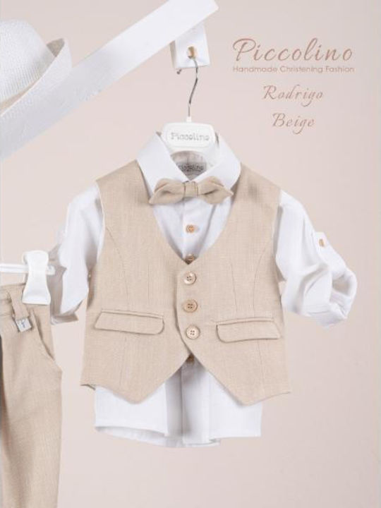 Piccolino Rodrigo Baptism Suit Beige