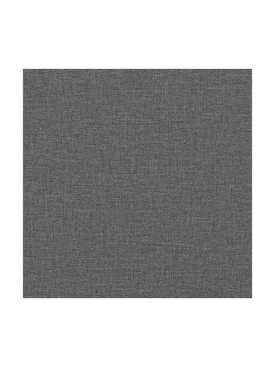 Fabric Upholstered Gray Footstool 55x35x41cm