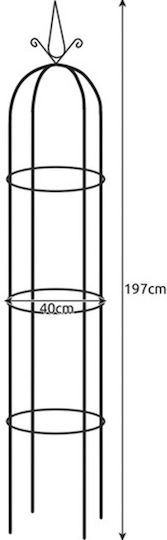Метална Поставка За Саксии Зелен 197x40см