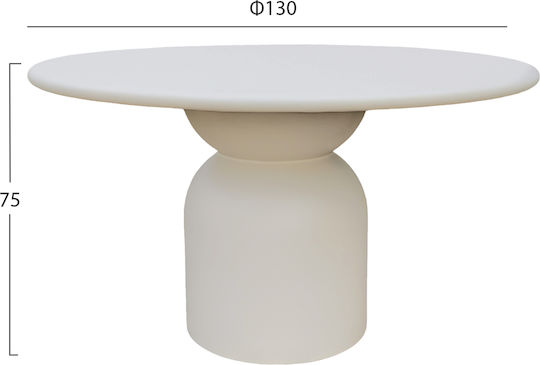 Kazvin Στρογγυλό Τραπεζαρίας 130x130x75εκ. Kazvin Στρογγυλό Τραπεζαρίας 130x130x75εκ.