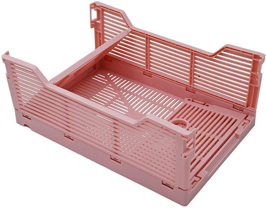 Sidirela Storage Basket Plastic Pink 30.5x20.5x12.5cm E-4681