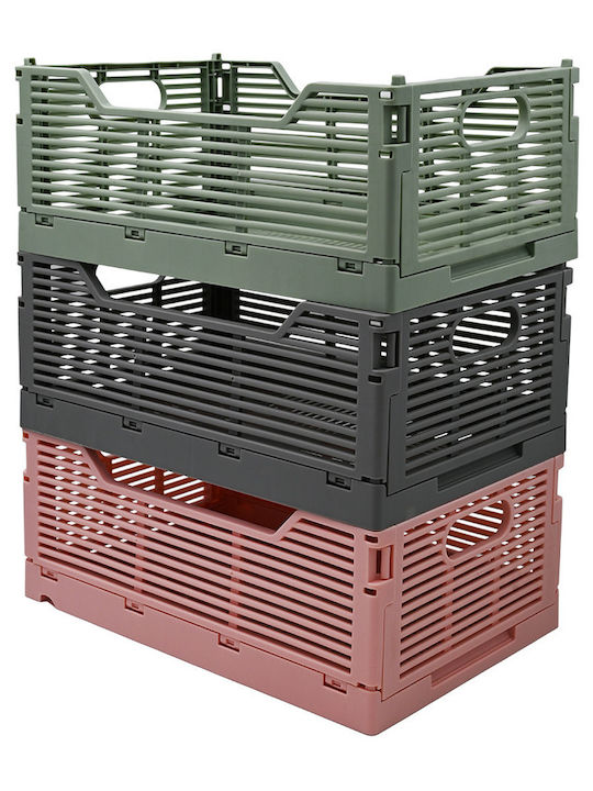 Sidirela Storage Basket Plastic Green 40x30x15.5cm E-4682