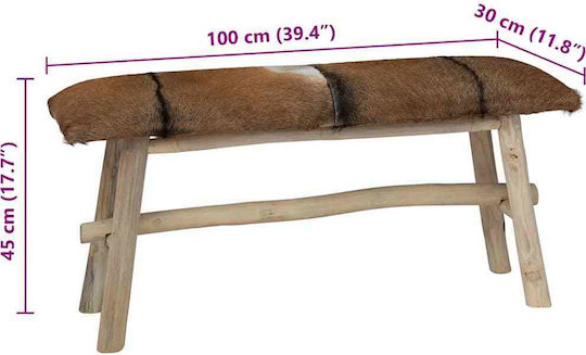 Σκαμπό Μπαρ Ξύλινο Πολύχρωμο 100x30x45εκ.
