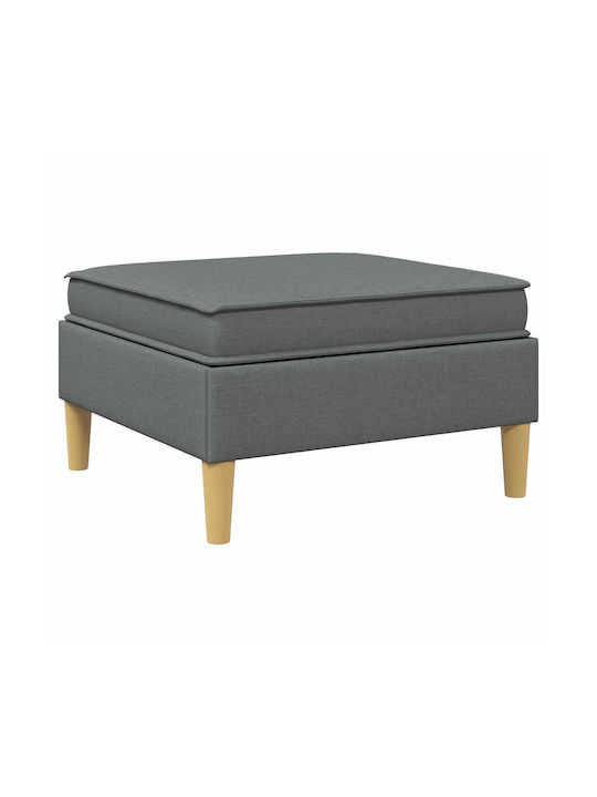 Living Room Stool With Storage Space Upholstered With Brown Fabric