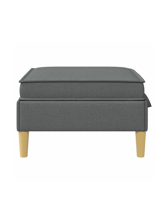 Living Room Stool With Storage Space Upholstered With Brown Fabric