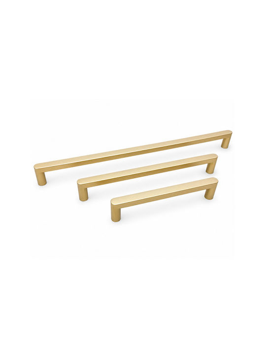 Finetto Möbelgriff aus Metall Gold Mat mit Lochabstände 320mm 256-LKBE7320GO