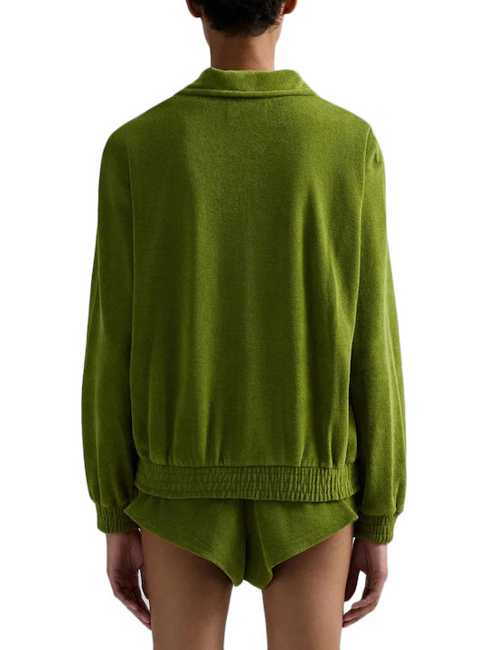 Replay Women’s Green Sweatshirt Cardigan